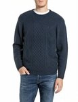 Replay Strickpullover mit Zopfmuster, Materialmix mit Woll-Anteil