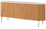 Massivmoebel24 Sideboard BARCELONA Mango Massivholz natur / wei&szlig; (Massivholz