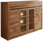 Massivmoebel24 Highboard MONTREUX Wildeiche / Zerreiche Massivholz natur...