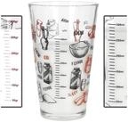MamboCat Glas Organic Rezept Trinkglas mit Skala Messbecher 0,3L Milliliter...