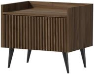 Beautysofa Nachttisch AMFALI 52 cm (geriffelte MDF-Front, Push-to-open),
