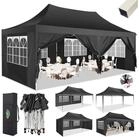 LuxusKollektion Faltpavillon Faltpavillon 3x6m Wasserdicht UV-Schutz Schwarz