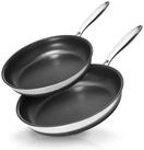 LuxusKollektion Pfannen-Set Edelstahlpfanne Set 2-tlg 24/28cm ohne Deckel
