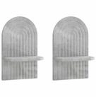 vidaXL Wandregal 23 x 135 x 375 cm Wandregal 2 stk Betongrau 23x13,5x37,5 cm