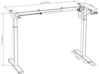 VCM Schreibtisch Arbeitszimmer E-Lona B. 140 x T. 80 x H. 71-120 cm, Elektrisch