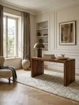 KADIMA DESIGN Schreibtisch Schreibtisch BOHA Massiv-Holz Computertisch 160 cm...