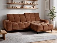 Beautysofa Ecksofa MARCO MINI mit elektrischer Sitztiefenverstellung, Hoher