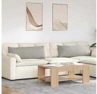 vidaXL Sitzkissen vidaXL Sofakissen 2 stk. Stoff Hellgrau 120 x 40 cm