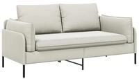 vidaXL Sofa 188 x 81 x 89 cm 2-Sitzer Sofa 2-Sitzer Creme 188x81x89 cm Samt, 1...