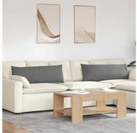 vidaXL Sitzkissen vidaXL Sofakissen 2 stk. Stoff Dunkelgrau 120 x 40 cm