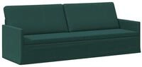 vidaXL Sofa 220 x 81 x 82 cm 3-Sitzer Sofa Dunkelgr&uuml;n 220x81x82 cm Stoff, 1...
