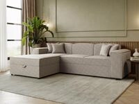 MIRJAN24 Ecksofa Santos L Boucle, mit Bettkasten und Schlaffunktion, L-Form,