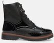 s.Oliver Stiefel Schn&uuml;rschuh Stiefel in Lackleder-Optik mit Nahtdetails