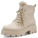 Tamaris Winterboots Blockabsatz, Schn&uuml;rboots in veganer Verarbeitung beige 36...