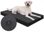 LuxusKollektion Hundebett Hundebett L Schwarz in Lederoptik schwarz