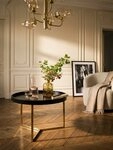 KADIMA DESIGN Couchtisch Couchtisch JESI 58,5x42x58,5cm Schwarz / Gold Sofatisch