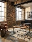 KADIMA DESIGN Couchtisch Couchtisch 60x60x41 cm Massivholz Metall Sofatisch