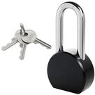 LuxusKollektion Vorh&auml;ngeschloss Vorh&auml;ngeschloss Edelstahl 65mm robust schwarz