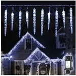 Salcar LED-Lichterkette Eiszapfen Lichterkette Au&szlig;en Weihnachtsdeko LED