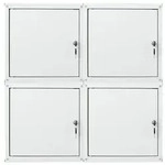 PROREGAL&reg; Spind MegaDeal 4x Schlie&szlig;fachw&uuml;rfel Cubic XL 45x45x45cm Grau (4-St)