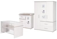 roba&reg; Babyzimmer-Komplettset Moritz mit Bilderrahmen, Gitterbett, Wickelkommode &