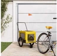 vidaXL Fahrradhundeanh&auml;nger vidaXL Fahrradanh&auml;nger Hunde Gelb und Schwarz