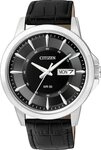 Citizen Quarzuhr BF2011-01EC, Armbanduhr, Herrenuhr, Damenuhr, Lederarmband, Datum