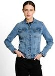 Jeansjacke TOM TAILOR, Damen, Gr. XS, blau (clean light stone blau denim),