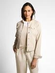 Jeansjacke TOM TAILOR, Damen, Gr. 3XL, beige (stone sand beige), Denim/Jeans,