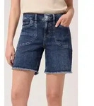 STREET ONE STUDIO Comfort-fit-Jeans mit ausgefranstem Hosensaum blau 32
