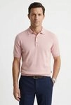 BOSS Kurzarmpullover Nolano aus Schurwolle, Polokragen