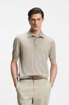 BOSS Kurzarmpullover Nolano aus Schurwolle, Polokragen