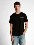 TOM TAILOR Denim Rundhalsshirt mit verschiedenen Logo Prints