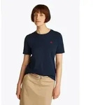 Tommy Hilfiger T-Shirt REG CONTRAST FLAG SS TEE mit Logostickerei blau XS (34)