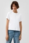 s.Oliver Kurzarmshirt T-Shirt Verk&uuml;rztes T-Shirt aus Interlockjersey
