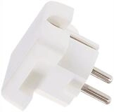 Bachmann Schutzkontaktstecker Stromadapter, 0 cm, wei&szlig; flache Ausf&uuml;hrung,