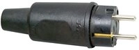 Kopp Kopp 179516009 Schutzkontaktstecker PA, Gummi 230 V Schwarz IP44...