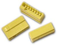 WAGO Verbindungsdosenklemme 10 WAGO Micro-Steckklemmen 8x 0,6-0,8 mm&sup2; - gelb