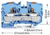 WAGO Verbinder WAGO GmbH& Co. KG 2-Leiter-Durchgangsklemme 10qmm, blau...