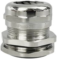 TRU COMPONENTS Kabelsockel M40 Messing (vernickelt TC-10302852