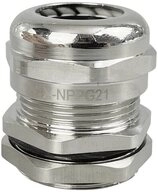 TRU COMPONENTS Kabelsockel PG21 Messing (vernickelt TC-10302888