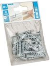 UNITEC Nageld&uuml;bel 20x D&uuml;belstecknagel 40mm x 6mm Grau Montaged&uuml;bel, (Set,...