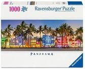 Ravensburger Puzzle 1000 Teile Puzzle Panorama Nachtlichter am Ocean Drive...
