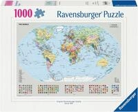Ravensburger Puzzle Politische Weltkarte, 1000 Puzzleteile, Made in Germany