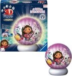Ravensburger Puzzleball Nachtlicht Gabby's Dollhouse, 72 Puzzleteile, beleuchtet