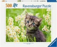 Ravensburger Puzzle K&auml;tzchen in der Wiese, 500 Puzzleteile, Made in Germany