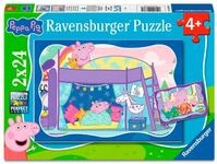Ravensburger Puzzle 2 x 24 Teile Kinder Puzzle Peppa Pig Gute Nacht, Peppa!...