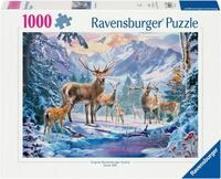Ravensburger Puzzle 1000 Teile Puzzle Rehe und Hirsche im Winter 12000888, 1000
