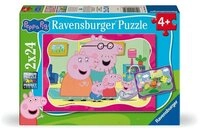 Ravensburger Puzzle Kinderpuzzle 2x24 Teile - Peppa Wutz - Neue Abenteuer, 24