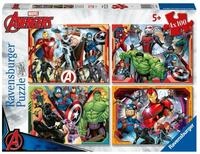 Ravensburger Puzzle Kinderpuzzle 4x100 Teile - Marvel Avengers - Die m&auml;chtigen